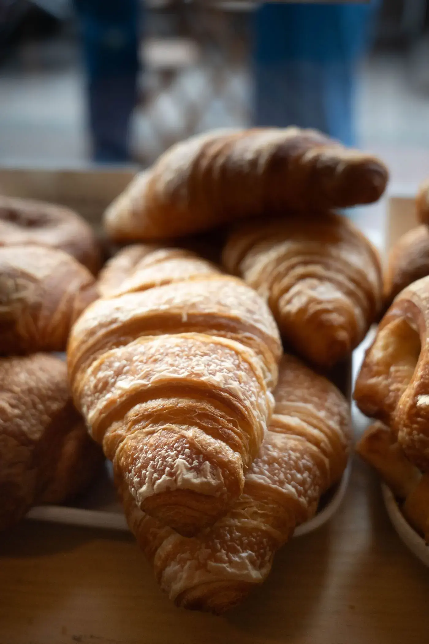 Croissants fresh in the bakery case
